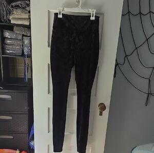 Black Velvet Leggings